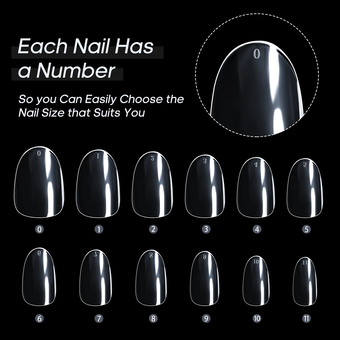 240 Stuks Korte Ovale Kunstnagels – Zachte Gel, Volledige Dekking